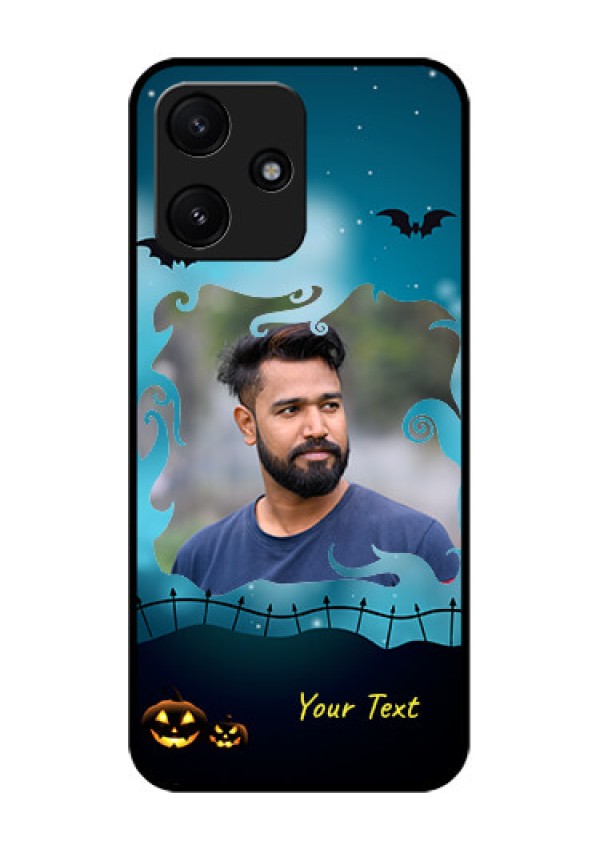 Poco M6 Pro 5G Custom Glass Phone Case - Halloween frame design
