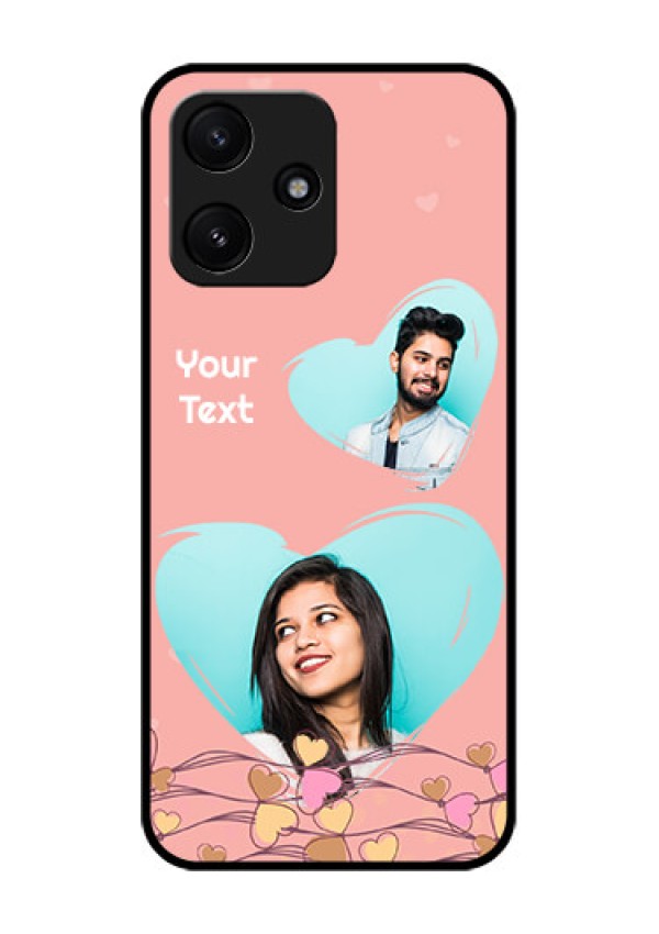 Poco M6 Pro 5G Custom Glass Mobile Case - Love Doodle Design
