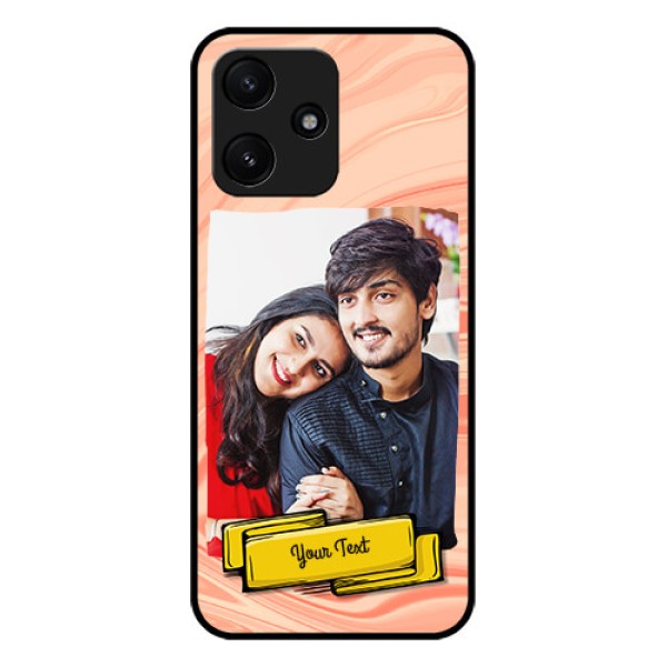 Poco M6 Pro 5G Personalized Glass Phone Case - Marble Texture Design