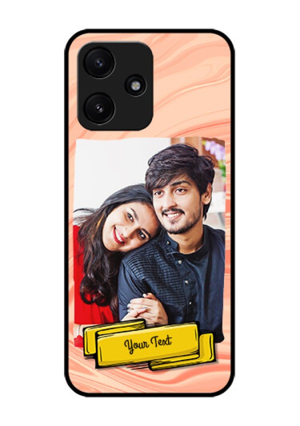 Poco M6 Pro 5G Personalized Glass Phone Case - Marble Texture Design