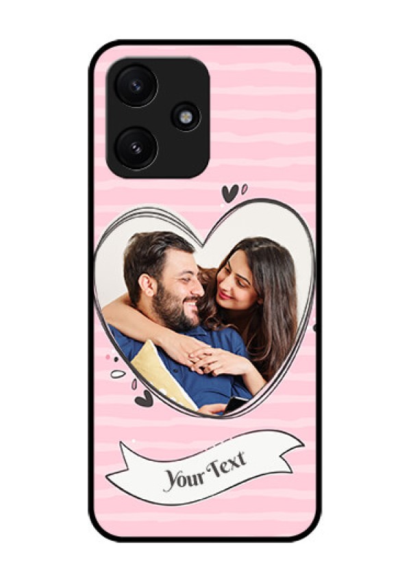 Poco M6 Pro 5G Custom Glass Phone Case - Vintage Heart Design
