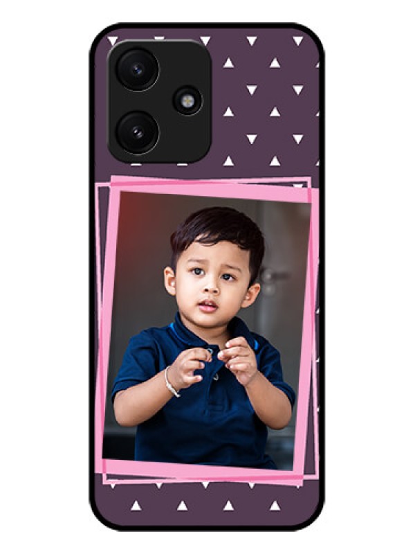 Custom Poco M6 Pro 5G Custom Glass Mobile Case - Triangle Pattern Dotted Design