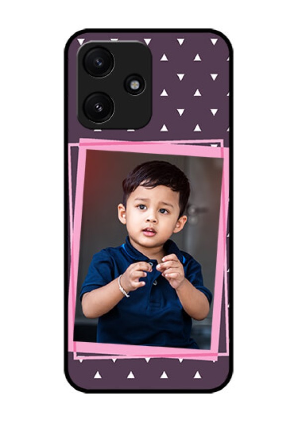 Poco M6 Pro 5G Custom Glass Mobile Case - Triangle Pattern Dotted Design