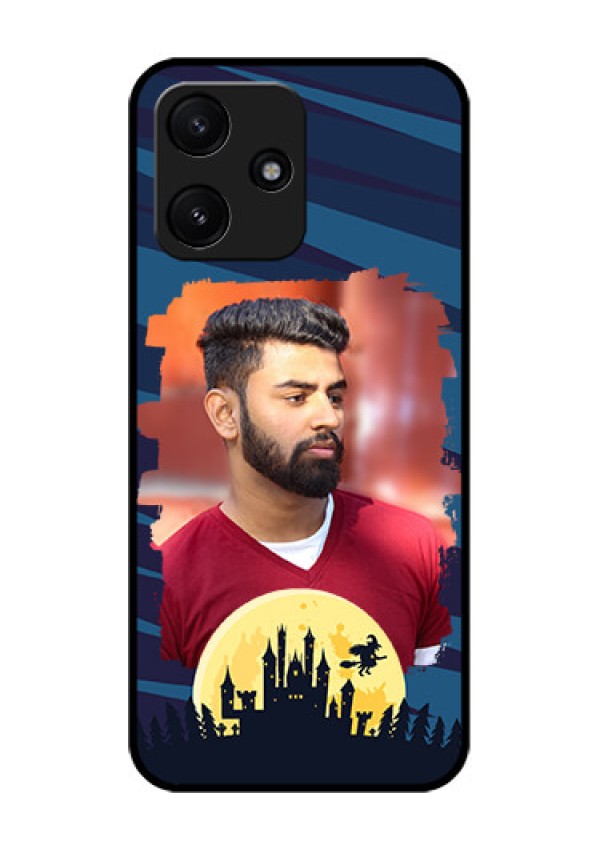 Poco M6 Pro 5G Photo Printing on Glass Case - Halloween Witch Design
