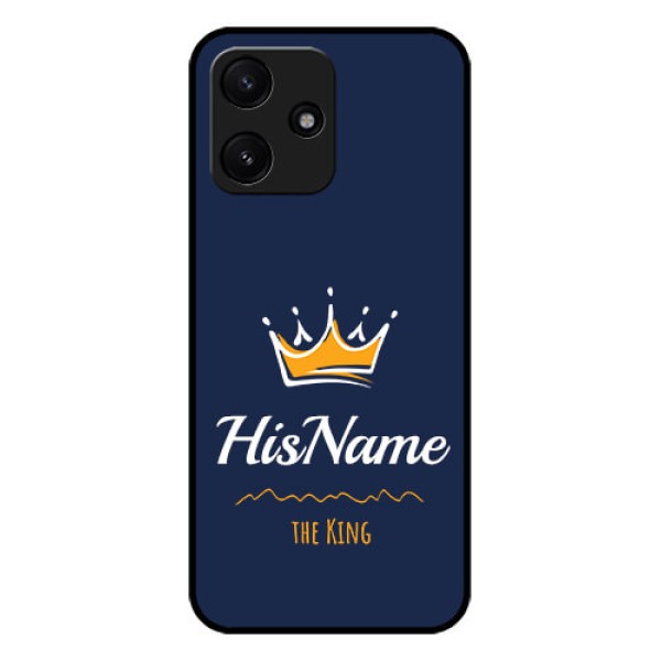 Poco M6 Pro 5G Glass Phone Case King with Name
