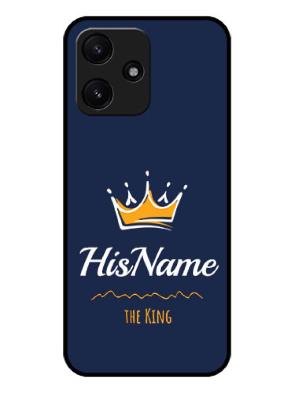 Custom Poco M6 Pro 5G Glass Phone Case King with Name