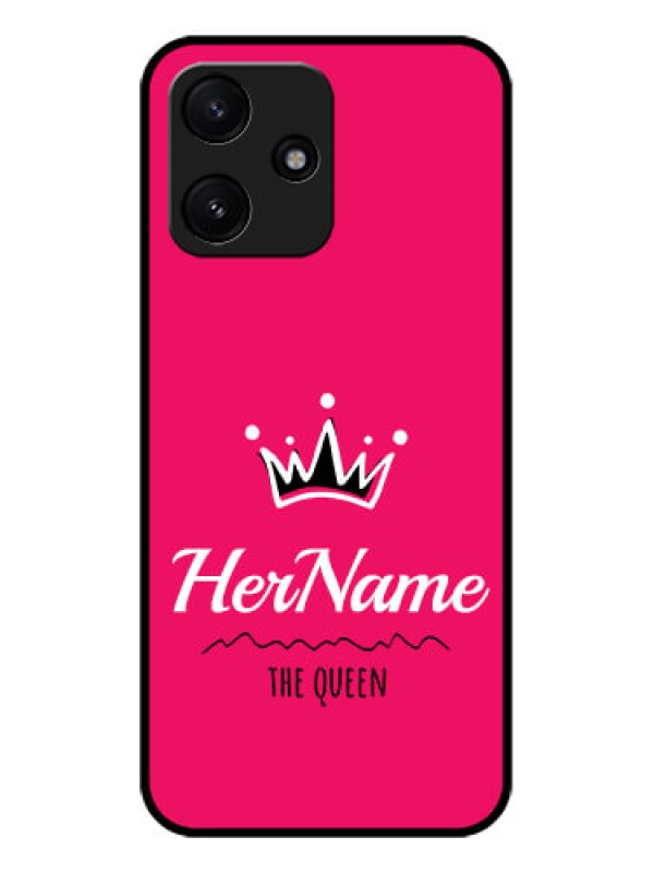 Custom Poco M6 Pro 5G Glass Phone Case Queen with Name