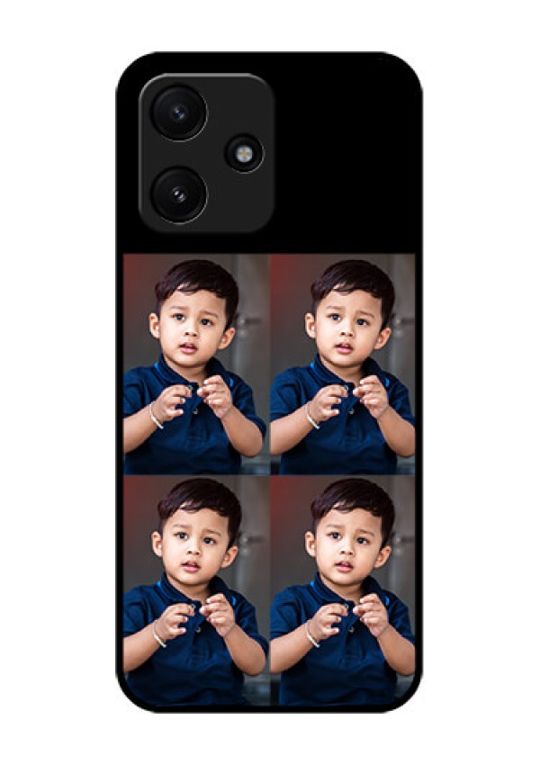 Poco M6 Pro 5G 4 Image Holder on Glass Mobile Cover