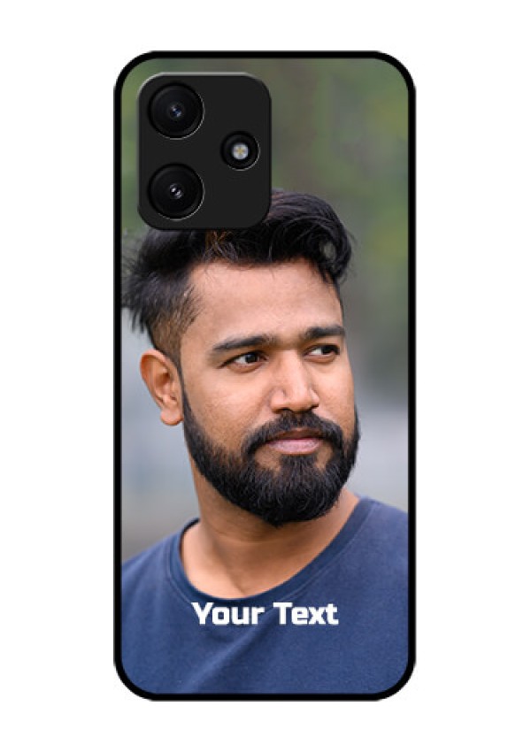 Poco M6 Pro 5G Glass Mobile Cover: Photo with Text