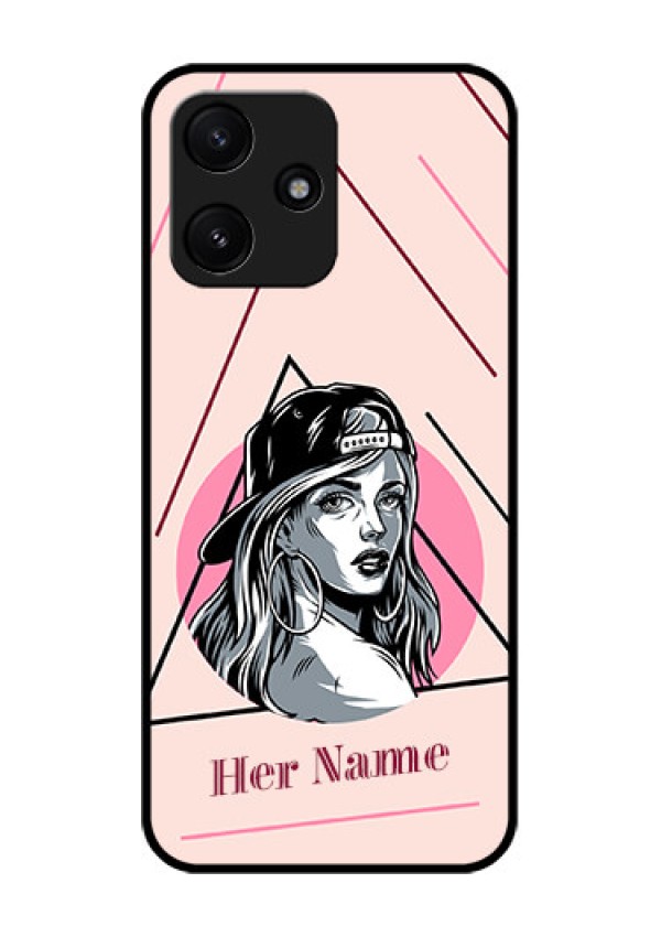 Poco M6 Pro 5G Personalized Glass Phone Case - Rockstar Girl Design