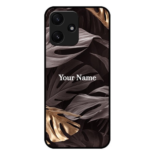Poco M6 Pro 5G Personalised Glass Phone Case - Wild Leaves digital paint Design Poco M6 Pro 5G Personalised Glass Phone Case - Wild Leaves digital paint Design