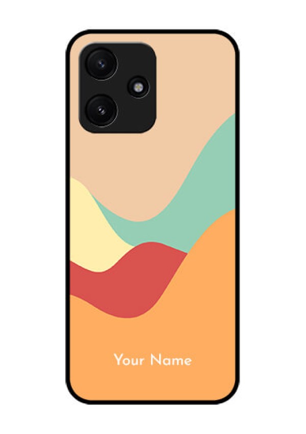Poco M6 Pro 5G Personalized Glass Phone Case - Ocean Waves Multi-colour Design