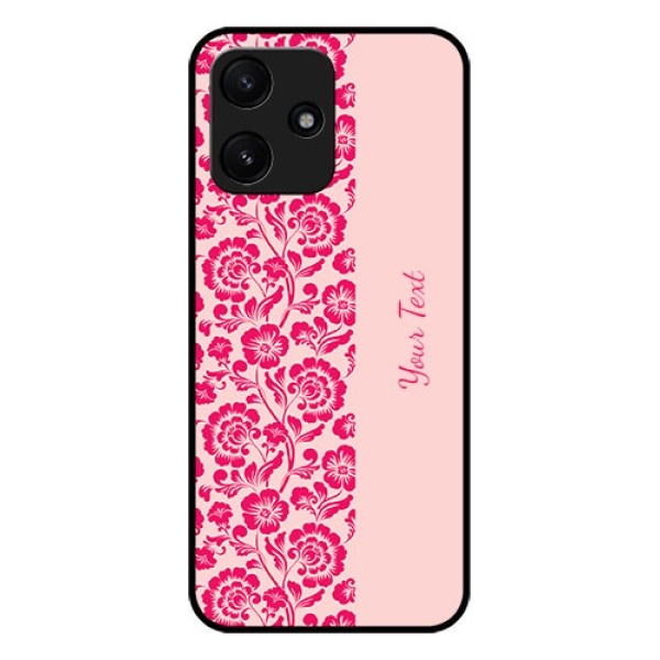 Poco M6 Pro 5G Custom Glass Phone Case - Attractive Floral Pattern Design