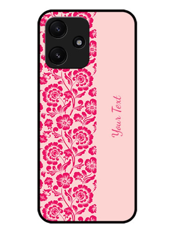 Custom Poco M6 Pro 5G Custom Glass Phone Case - Attractive Floral Pattern Design