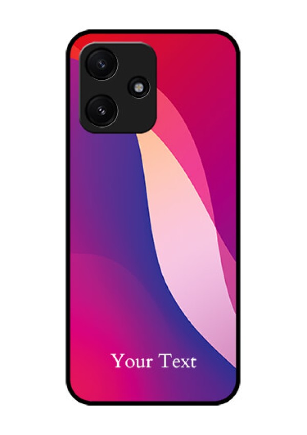 Poco M6 Pro 5G Personalized Glass Phone Case - Digital abstract Overlap Design