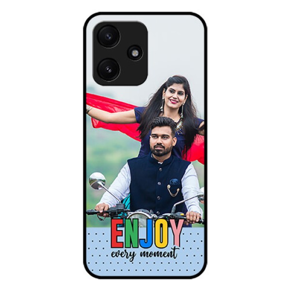 Poco M6 Pro 5G Photo Printing on Glass Case - Enjoy Every Moment Design Poco M6 Pro 5G Photo Printing on Glass Case - Enjoy Every Moment Design
