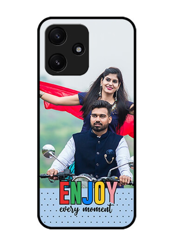 Poco M6 Pro 5G Photo Printing on Glass Case - Enjoy Every Moment Design
