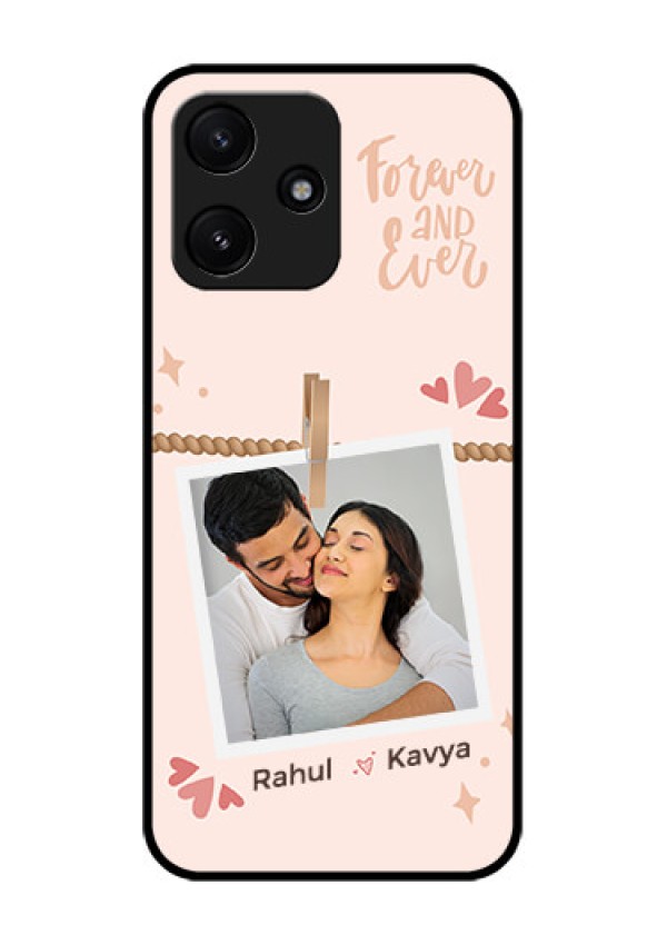 Poco M6 Pro 5G Custom Glass Phone Case - Forever and ever love Design