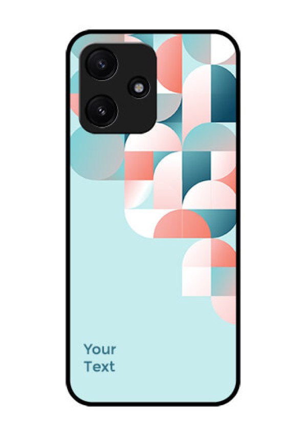 Poco M6 Pro 5G Custom Glass Phone Case - Stylish Semi-circle Pattern Design