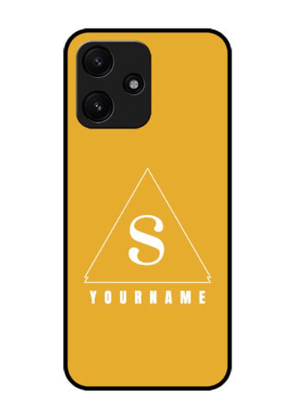 Poco M6 Pro 5G Personalized Glass Phone Case - simple triangle Design