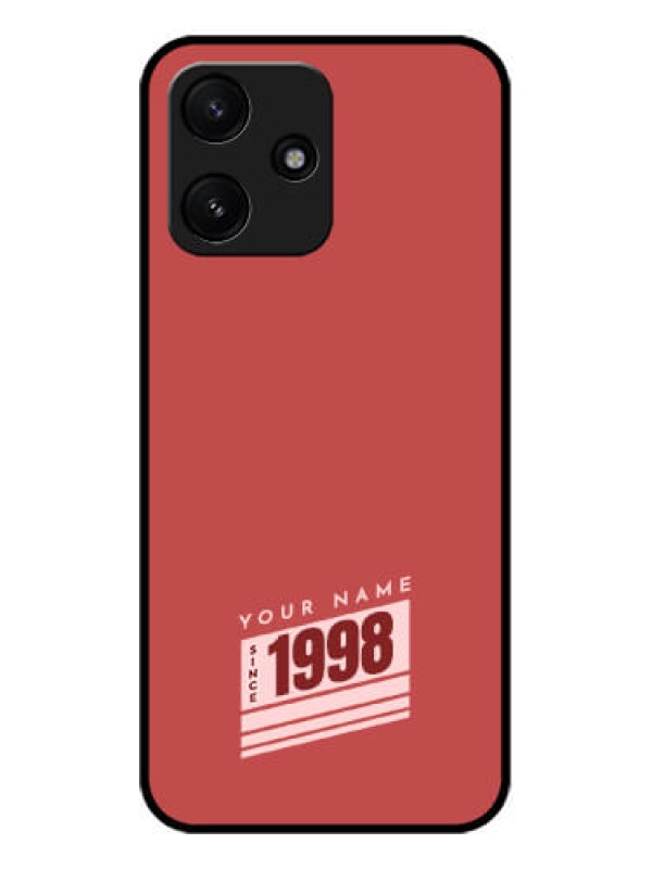 Custom Poco M6 Pro 5G Custom Glass Phone Case - Red custom year of birth Design
