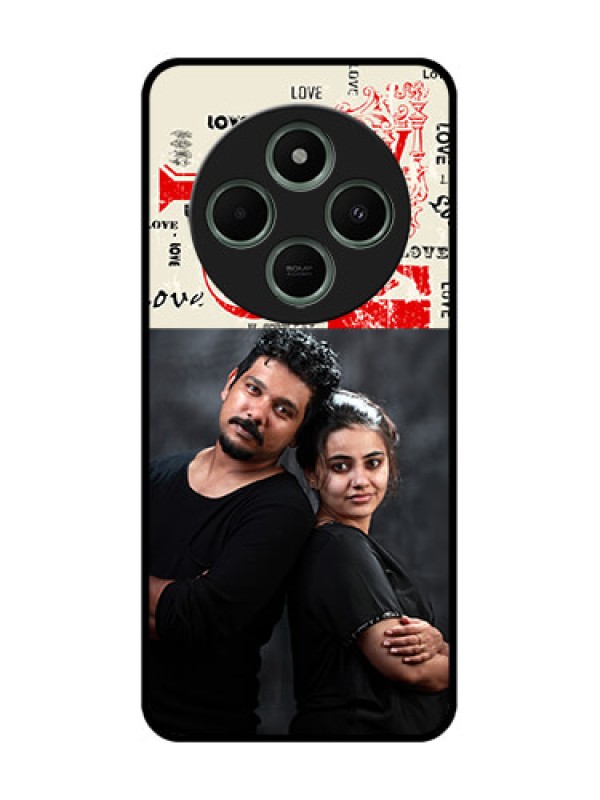 Custom Poco M7 5G Custom Glass Phone Case - Trendy Love Design Case