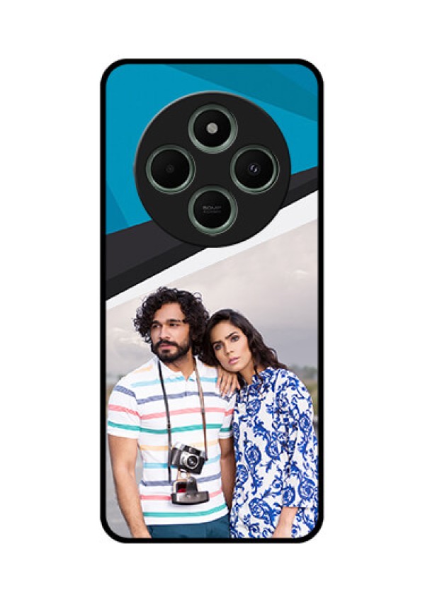 Poco M7 5G Custom Glass Phone Case - Simple Pattern Photo Upload Design