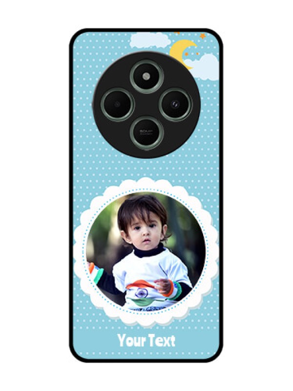 Custom Poco M7 5G Custom Glass Phone Case - Violet Pattern Design