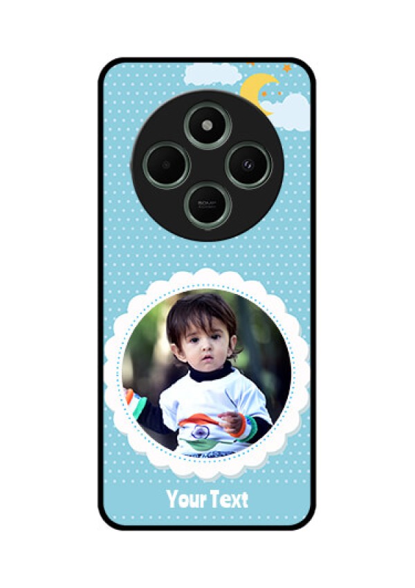Poco M7 5G Custom Glass Phone Case - Violet Pattern Design