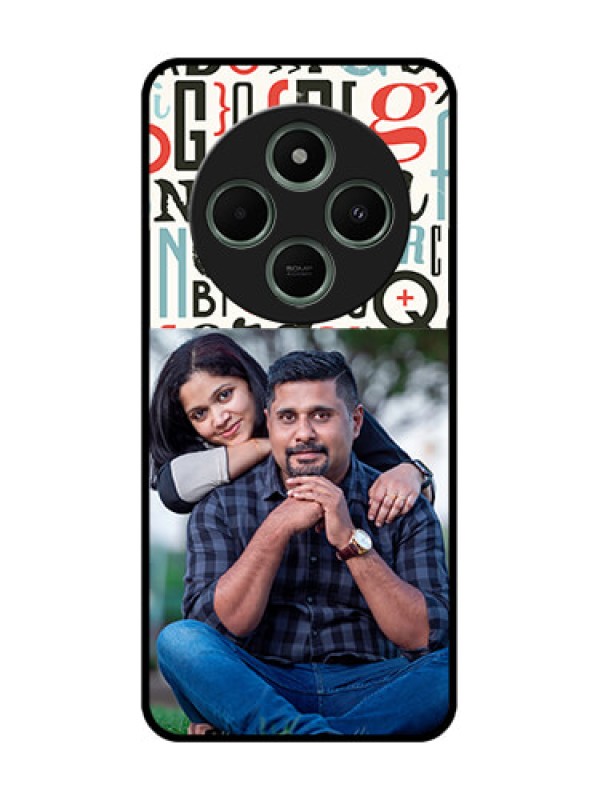 Custom Poco M7 5G Custom Glass Phone Case - Alphabet Design