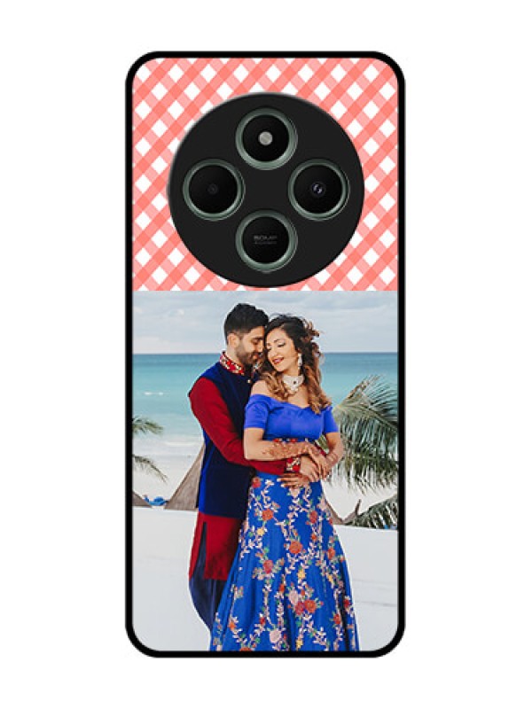 Custom Poco M7 5G Custom Glass Phone Case - Pink Pattern Design