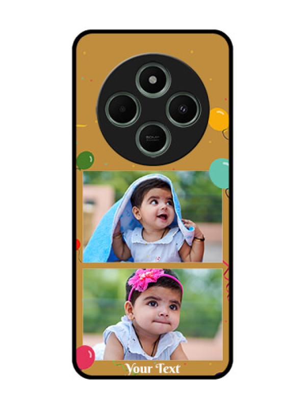 Custom Poco M7 5G Custom Glass Phone Case - Image Holder With Birthday Celebrations Design