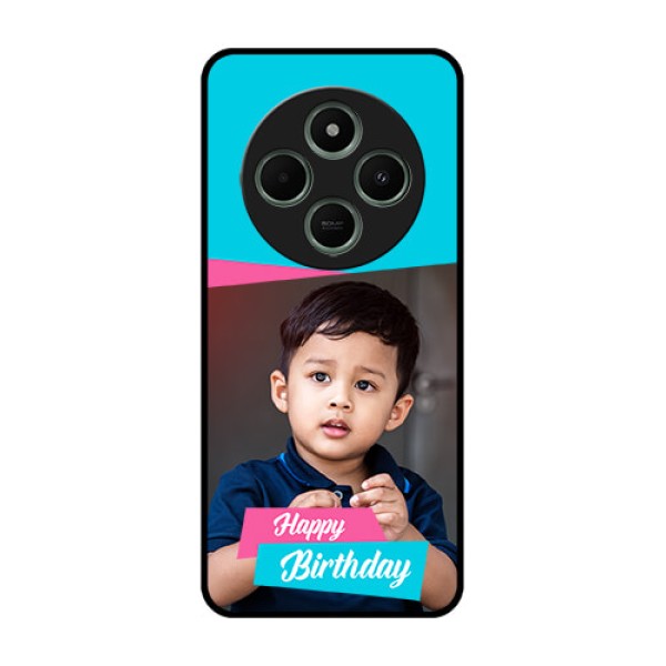 Poco M7 5G Custom Glass Phone Case - Image Holder With 2 Color Design