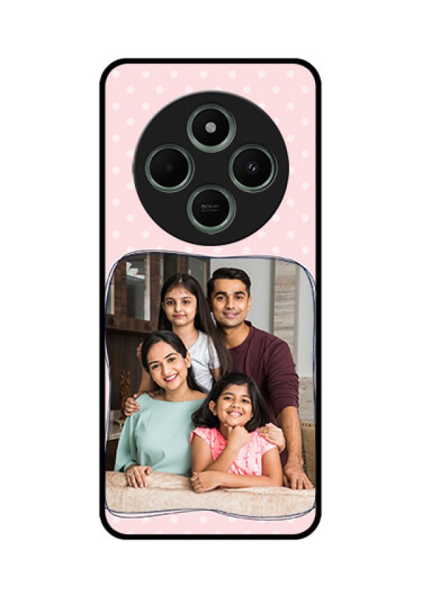 Poco M7 5G Custom Glass Phone Case - Family With Dots Design