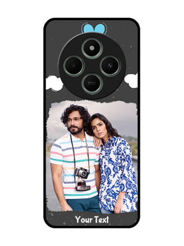 Custom Poco M7 5G Custom Glass Phone Case - Splashes With Love Doodles Design