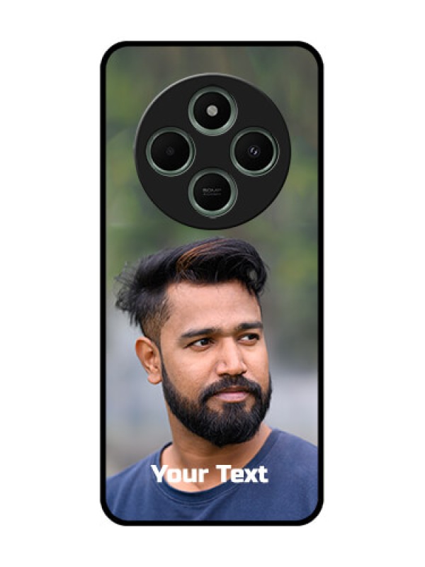 Custom Poco M7 5G Custom Glass Phone Case - Photo With Text Design