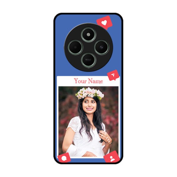 Poco M7 5G Custom Glass Phone Case - Like Share And Comment Design Poco M7 5G Custom Glass Phone Case - Like Share And Comment Design
