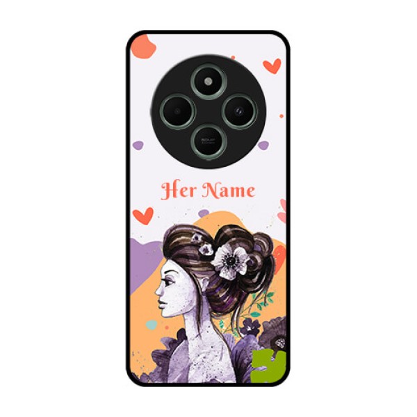 Poco M7 5G Custom Glass Phone Case - Woman And Nature Design