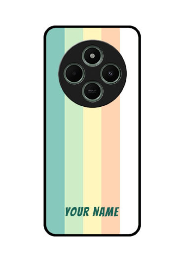 Poco M7 5G Custom Glass Phone Case - Multi - Colour Stripes Design