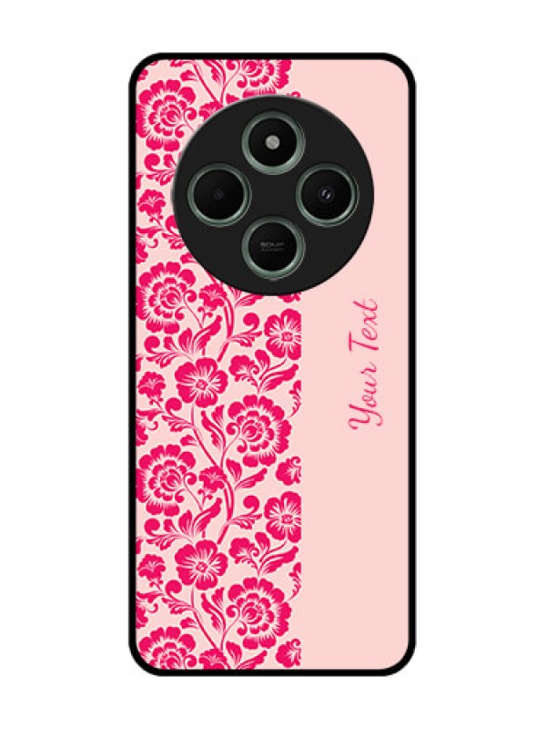 Custom Poco M7 5G Custom Glass Phone Case - Attractive Floral Pattern Design