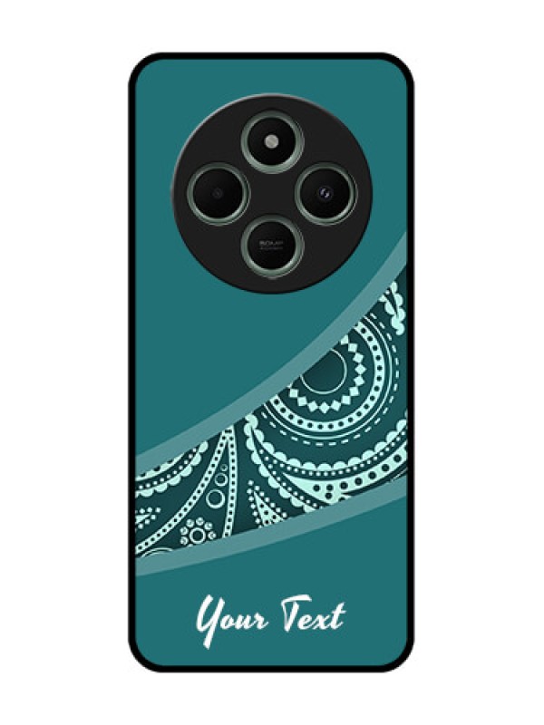Custom Poco M7 5G Custom Glass Phone Case - Semi Visible Floral Design