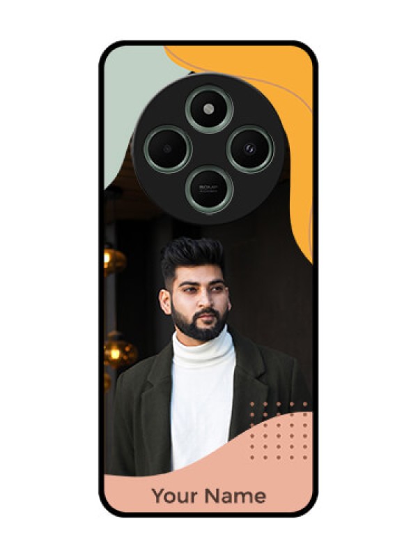 Custom Poco M7 5G Custom Glass Phone Case - Tri - Coloured Overlay Design