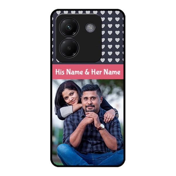 Poco M7 Pro 5G Custom Glass Phone Case - Love Symbols Design
