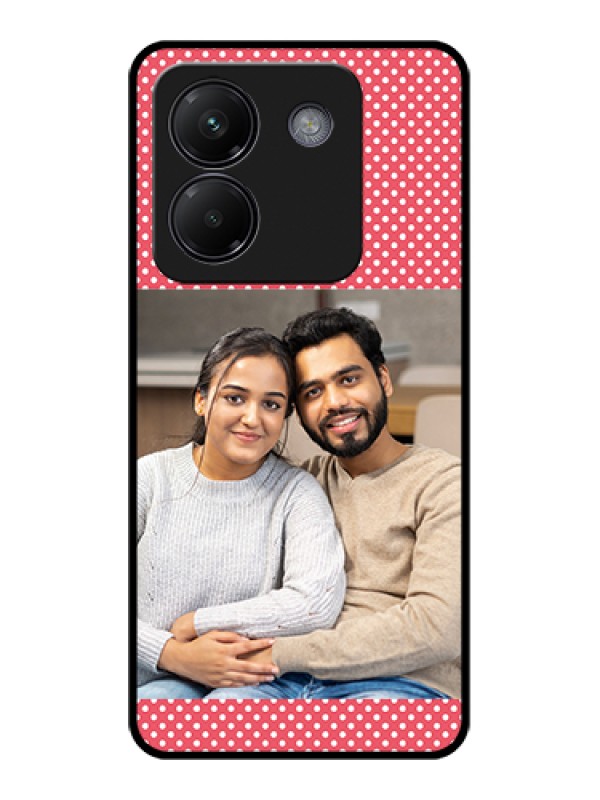 Custom Poco M7 Pro 5G Custom Glass Phone Case - White Dotted Design