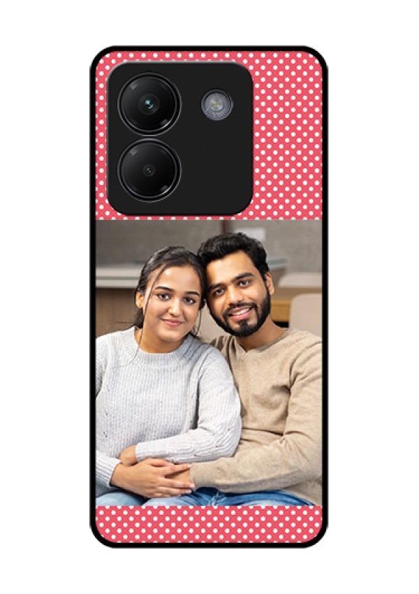 Poco M7 Pro 5G Custom Glass Phone Case - White Dotted Design