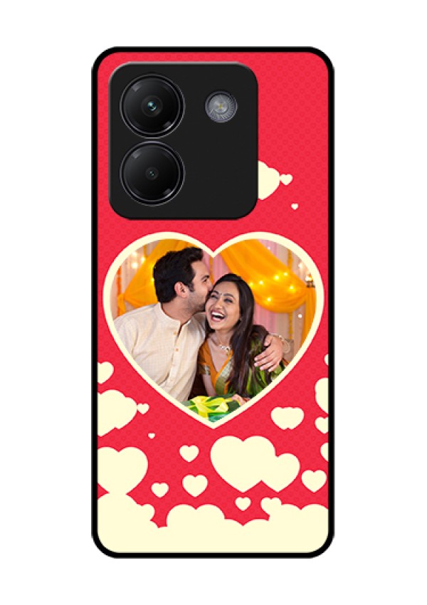 Poco M7 Pro 5G Custom Glass Phone Case - Love Symbols Phone Cover Design