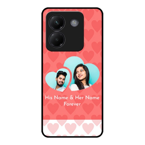 Poco M7 Pro 5G Custom Glass Phone Case - Couple Pic Upload Design