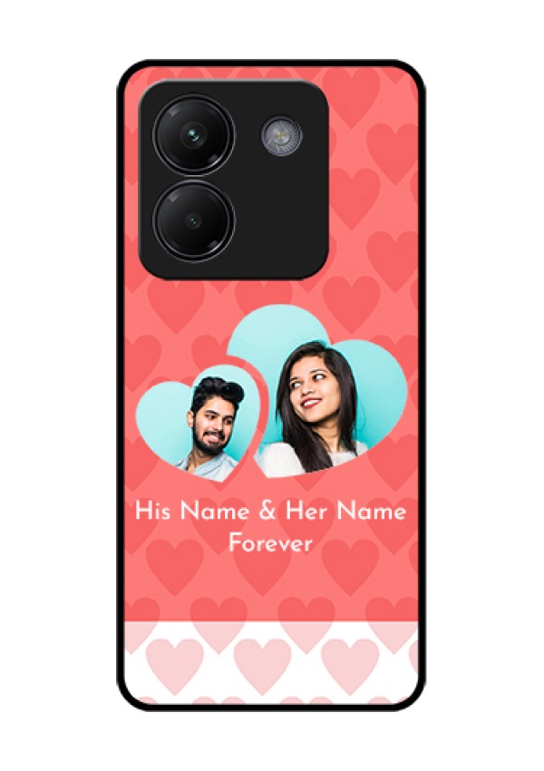 Poco M7 Pro 5G Custom Glass Phone Case - Couple Pic Upload Design