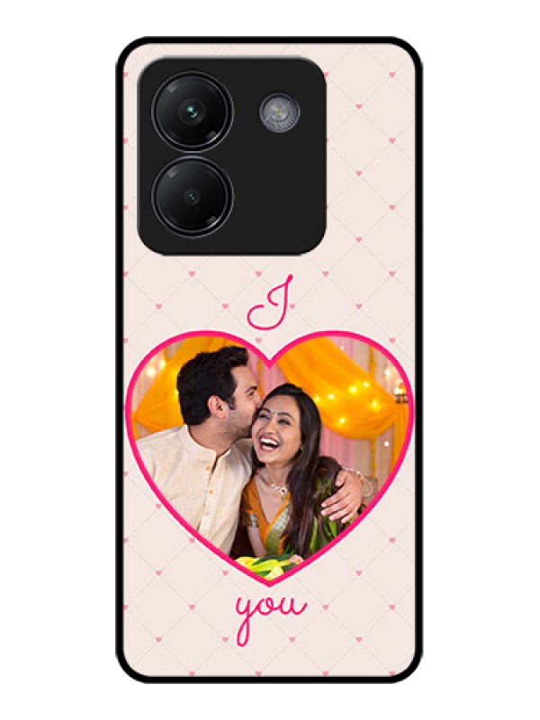 Custom Poco M7 Pro 5G Custom Glass Phone Case - Heart Shape Design