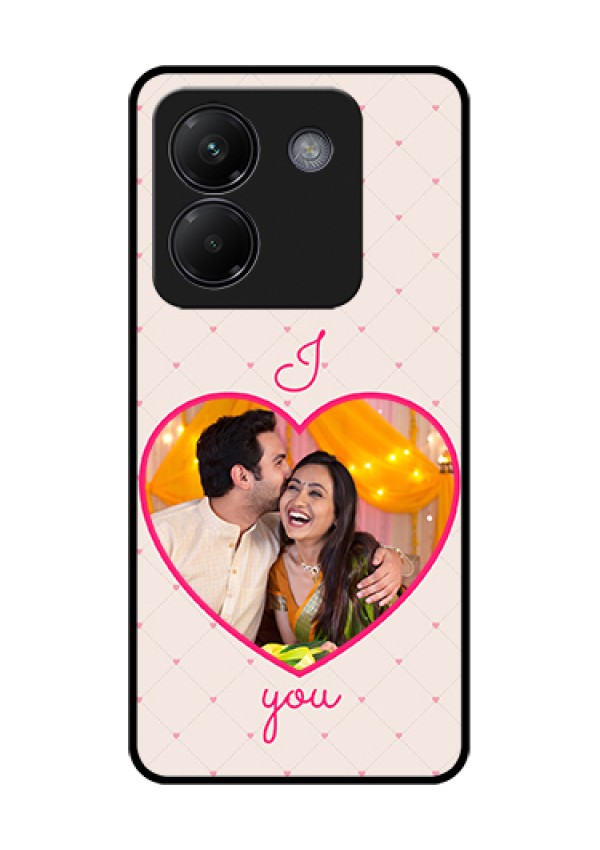 Poco M7 Pro 5G Custom Glass Phone Case - Heart Shape Design